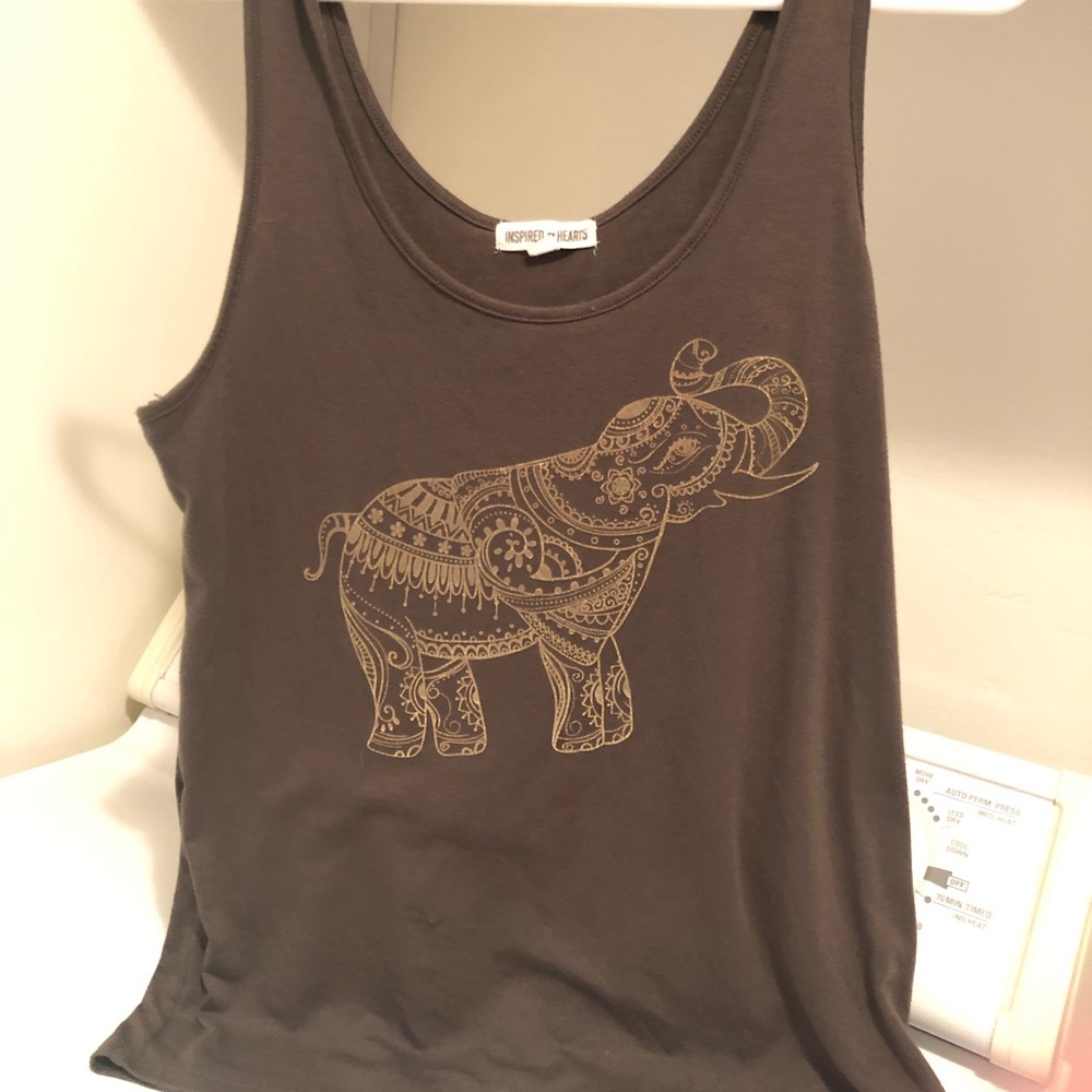 Gold Elephant Tank Top